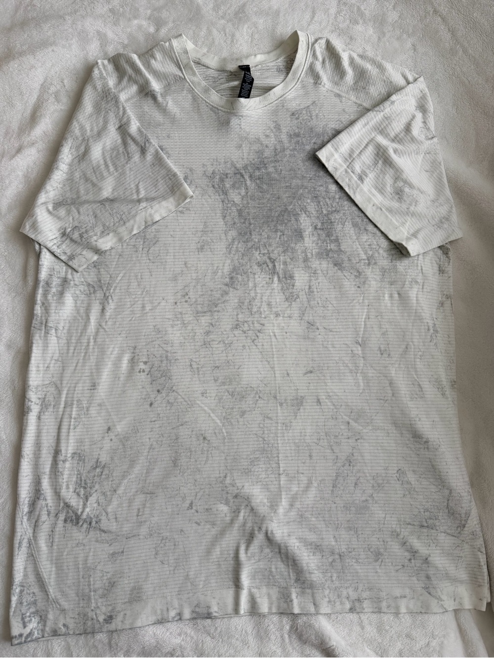 lululemon athletica White Metal Vent Tech Shirt with Marbled Print XXL